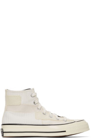 Converse - Off-White Patchwork Chuck 70 High Sneakers