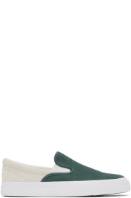 Converse - Green Suede One Star CC Slip-On Pro Sneakers