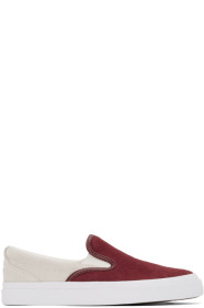 Converse - Red Suede One Star CC Slip-On Pro Sneakers