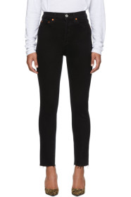 Re/Done - Jean noir High Rise Ankle Crop