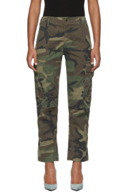 Re/Done - Pantalon cargo à motif camouflage multicolore
