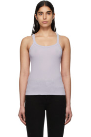 Re/Done - Purple Ribbed Tank Top