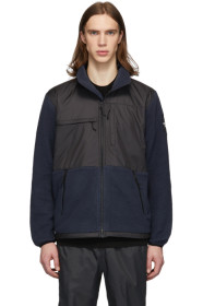 The North Face - Blouson en molleton bleu marine et noir Denali