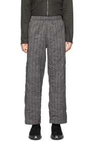 Our Legacy - Grey Crushed Memory Striped Trousers