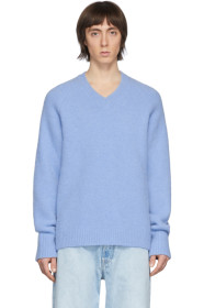 Our Legacy - Blue Fuzzy Raglan Sweater