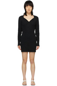 Unravel - Black Cashmere V-Neck Dress