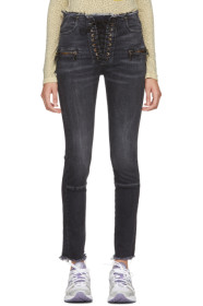 Unravel - Jean skinny lacé noir