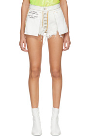 Unravel - Short denim blanc Washout Reversed