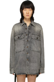 Unravel - Grey Denim Moonwash Shirt