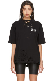 Unravel - T-shirt à effet usé noir LAX Skate
