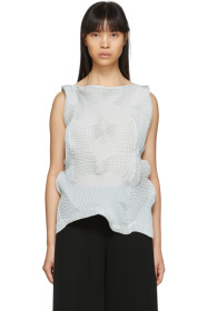 Issey Miyake - Grey Dots Stretch Blouse