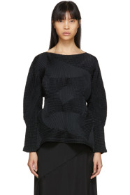 Issey Miyake - Black Dots Stretch Blouse