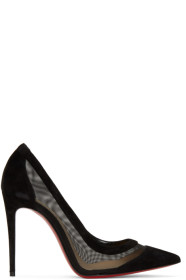 Christian Louboutin - Black Suede Galativi 100 Heels