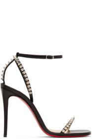 Christian Louboutin - ブラック & シルバー So Me 100 サンダル