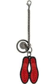 Christian Louboutin - Porte-clés noir et rouge Lug Sole