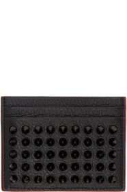 Christian Louboutin - Porte-cartes noir Kios Spikes