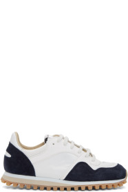 Spalwart - Baskets blanches et bleu marine Marathon Trial Low (WBHS)