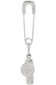 Ambush - Silver Single Pill Charm Earring