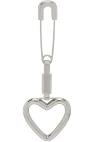 Ambush - Silver Single Heart Earring