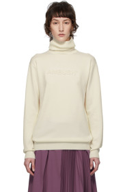 Ambush - Off-White Logo Emboss Knit Turtleneck