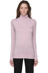 Ambush - SSENSE Exclusive Pink Logo Turtleneck