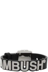 Ambush - Bracelet en cuir à logo argenté