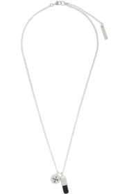 Ambush - Collier argenté et noir Pill Charm