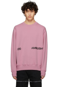 Ambush - Pull molletonné rose New Crewneck