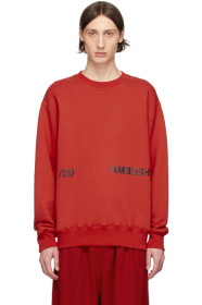 Ambush - Pull molletonné rouge New Crewneck