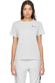 Champion Reverse Weave - 灰色 Small Script T 恤