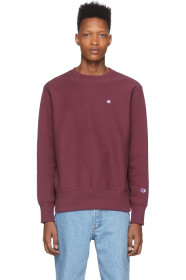 Champion Reverse Weave - Burgundy Logo Sweatshirt