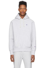 Champion Reverse Weave - Grey Logo Hoodie