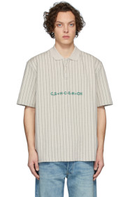 Han Kjobenhavn - Off-White Pinstripe Polo
