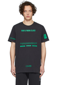 Han Kjobenhavn - Black & Green Artwork T-Shirt