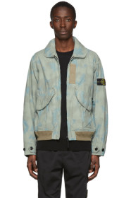 Stone Island - Green & Grey Camouflage Dévoré Watro Jacket