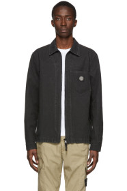 Stone Island - Black Hemp Overshirt Jacket