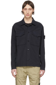 Stone Island - ネイビー ボタン アップ ジャケット