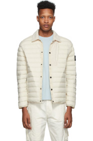 Stone Island - Beige Down Loom Woven Puffer Jacket