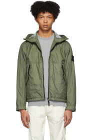 Stone Island - カーキ ナイロン フード ジャケット