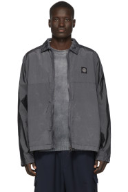 Stone Island - グレー ナイロン メタル Watro リップストップ ジャケット