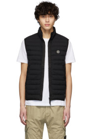 Stone Island - Blouson en duvet noir Waistcoat