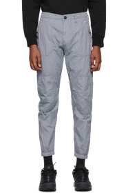 Stone Island - Grey Seersucker Cargo Pants
