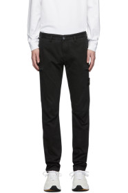 Stone Island - Pantalon cargo en coton noir