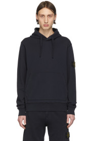 Stone Island - ネイビー プルオーバー フーディ