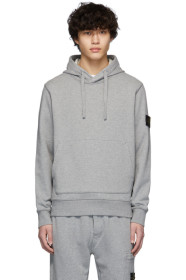 Stone Island - グレー プルオーバー フーディ
