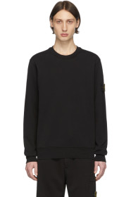 Stone Island - Black Garment-Dyed Sweatshirt