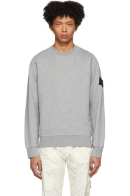 Stone Island - Grey Garment-Dyed Sweater