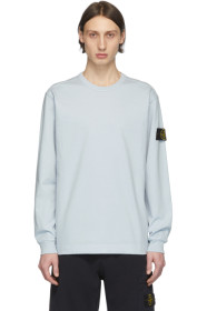 Stone Island - ブルー ジャージ ロング スリーブ T シャツ