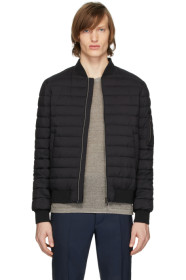 Herno - Blouson aviateur en nylon noir Matte