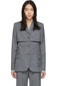 Eckhaus Latta - Grey Abbreviated Blazer